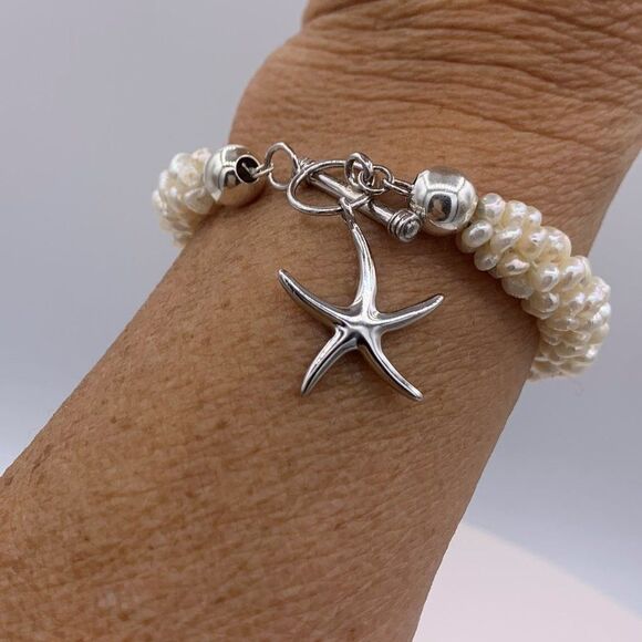 Bracelet, new, no tags, real white turquoise, adjustable size, beach,  boho - Picture 9 of 16